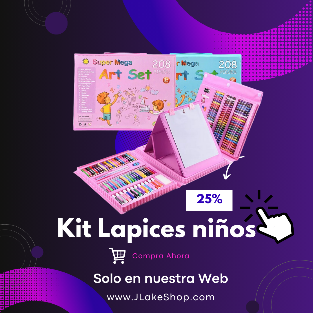 Juego de arte Niños 208 piezas - 🚚  Envío contra entrega a todo CHILE!!  🚚